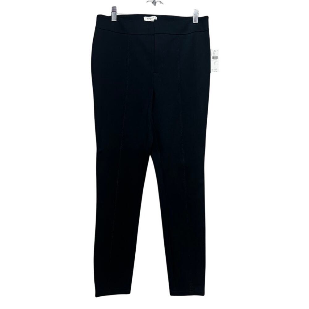 Anthropologie Womens Size 8 NEW Black Essential Slim Trouser Pants Ankle Zipper